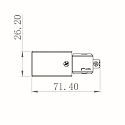 Deko-Light 1-phase feeder D ONE right, white