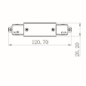 Deko-Light 1- raccord monophas� D ONE avec possibilit� d'alimentation, gauche-droite, blanche