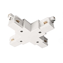 1- Connecteur en X monophas� D ONE, blanc trafic