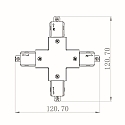 Deko-Light 1- Connecteur en X monophas� D ONE, blanc trafic