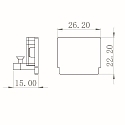 Deko-Light 1-phase end cap D ONE, graphite black