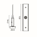 Deko-Light 1-Suspension plafonnier monophas� D ONE, blanc trafic