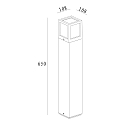 Deko-Light Floor lamp Facado outdoor luminaire, 220-240V AC / 50-60Hz, E27, 20W, IP44, anthracite