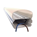 Outdoor LED ceiling luminaire TRI PROOF MOTION, IP65 IK08, with concealed HF sensor, 114.5cm, 24.5W 4000K 2500lm 120�