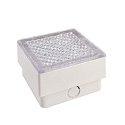 Projecteur encastr� TABIT 100x100 accessible, commutable IP67, gris, transparent 