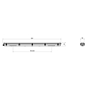 Deko-Light Luminaire pour locaux humides TRI PROOF BASIC MOTION HF - 1210MM avec capteur, r�sistant aux chocs, commutable IP65, gris 
