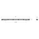 Deko-Light Luminaire pour locaux humides TRI PROOF BASIC DALI 151CM / 55W 840 contr�lable par DALI, r�sistant aux chocs, commutable IP65