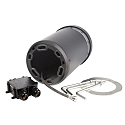 Deko-Light bollard lamp FARO 25 with lens optics, wired through IP65, dark grey dimmable