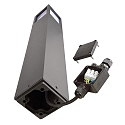 Deko-Light Borne d'�clairage FACADO II 650MM TONED angulaire E27 IP65, gris fonc�, mat gradable