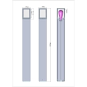 Deko-Light Borne d'�clairage FACADO II 1000MM TONED angulaire E27 IP65, gris fonc�, mat gradable