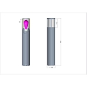 Deko-Light bollard lamp FACADO II 650MM OPAL round E27 IP65, mat, rust dimmable