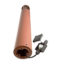 Deko-Light bollard lamp FACADO II 1000MM TONED round E27 IP65, mat, rust dimmable