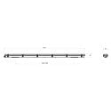 Deko-Light Luminaire pour locaux humides TRI PROOF BASIC 151CM / 30W 840 ON-OFF r�sistant aux chocs, commutable IP65, gris clair 