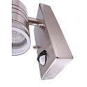 Deko-Light Applique avec d�tecteur de mouvement ZILLY II DOWN avec capteur GU10 IP44, d�gager, argent, transparent