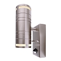 Luminaire mural d'ext�rieur ZILLY II UP&DOWN avec capteur GU10 IP44, d�gager, argent, transparent