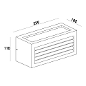  Luminaire mural LINE III constante de tension E27, anthrazit gradable