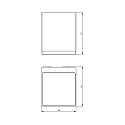  Luminaire mural d'ext�rieur ANCHA I rayonnement sym�trique IP54, gris fonc�, laiteux