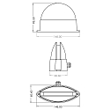 Deko-Light Applique et plafonnier MAIA II IP65, d�gager, transparent, blanche gradable