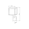 Deko-Light Luminaire mural d�ext�rieur LACERTAE Bas, forme en d�, avec capteur IP54, gris fonc� 