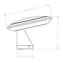 Deko-Light Outdoor LED wall luminaire BERMUDA, IP65, 10.6W 3000K 600lm 360�, dimmable, die-cast aluminum, black grey / opal