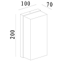 Deko-Light Luminaire mural d’extérieur GRUMIUM angulaire, CCT Switch IP54, gris foncé, satiné, blanche