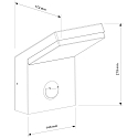 Deko-Light outdoor wall luminaire TUCANAE MOTION with motion detector IP54, dark grey 