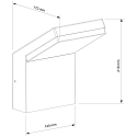 Deko-Light outdoor wall luminaire TUCANAE without sensor, voltage constant IP54, dark grey 