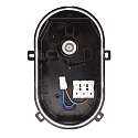 Deko-Light damp-proof luminaire SOTANO IP54 oval, CCT Switch, impact resistant, switchable, multipower IP54, black 