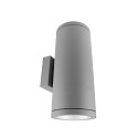 Projecteur de fa�ade SHORELINE PRO ROUND 140 UP&DOWN � 2 flammes, rond, CCT Switch IP65, gris clair gradable