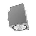 Projecteur de fa�ade SHORELINE PRO SQUARE 140 DOWN � 1 flamme, angulaire, CCT Switch IP65, gris clair gradable