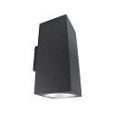 Projecteur de fa�ade SHORELINE PRO SQUARE 140 UP&DOWN � 2 flammes, angulaire, CCT Switch IP65, gris fonc� gradable