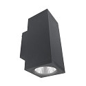 Projecteur de fa�ade PRO SQUARE 100 UP&DOWN � 2 flammes, angulaire, CCT Switch IP65, gris fonc� gradable