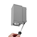 Deko-Light Projecteur de fa�ade SHORELINE PRO LED SQUARE 70 DOWN � 1 flamme, angulaire, CCT Switch IP65, gris clair gradable