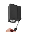 Deko-Light Projecteur de fa�ade SHORELINE PRO LED SQUARE 70 DOWN � 1 flamme, angulaire, CCT Switch IP65, gris fonc� gradable