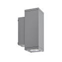 Projecteur de fa�ade SHORELINE PRO LED SQUARE 70 UP&DOWN � 2 flammes, angulaire, CCT Switch IP65, gris clair gradable