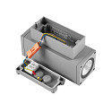 Deko-Light Projecteur de fa�ade SHORELINE PRO LED SQUARE 70 UP&DOWN � 2 flammes, angulaire, CCT Switch IP65, gris clair gradable
