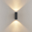 Deko-Light Projecteur de fa�ade SHORELINE PRO LED SQUARE 70 UP&DOWN � 2 flammes, angulaire, CCT Switch IP65, gris fonc� gradable
