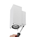 Deko-Light Projecteur de fa�ade SHORELINE PRO LED SQUARE 70 UP&DOWN � 2 flammes, angulaire, CCT Switch IP65, blanche gradable