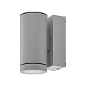 Projecteur de fa�ade SHORELINE PRO GU10 ROUND � 1 flamme, cylindrique, avec douille GU10 IP65, gris clair