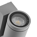 Deko-Light Projecteur de fa�ade SHORELINE PRO GU10 ROUND UP&DOWN � 2 flammes, cylindrique, avec douille GU10 IP65, gris clair