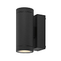 Deko-Light Projecteur de fa�ade SHORELINE PRO GU10 ROUND UP&DOWN � 2 flammes, cylindrique, avec douille GU10 IP65, gris fonc�
