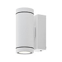 Deko-Light Projecteur de fa�ade SHORELINE PRO GU10 ROUND UP&DOWN � 2 flammes, cylindrique, avec douille GU10 IP65, blanche