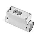 Deko-Light Projecteur de fa�ade SHORELINE PRO GU10 ROUND UP&DOWN � 2 flammes, cylindrique, avec douille GU10 IP65, blanche