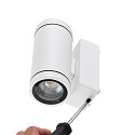 Deko-Light Projecteur de fa�ade SHORELINE PRO GU10 ROUND UP&DOWN � 2 flammes, cylindrique, avec douille GU10 IP65, blanche