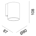 Deko-Light Luminaire mural d�ext�rieur CAN OUTDOOR UP OR DOWN � 1 flamme, cylindrique, rigide GU10 IP65, noir