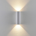 Deko-Light Luminaire mural d�ext�rieur CAN OUTDOOR UP & DOWN haut bas, � 2 flammes, cylindrique, rigide GU10 IP65, blanche