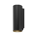 Deko-Light Luminaire mural d�ext�rieur CAN OUTDOOR UP & DOWN haut bas, � 2 flammes, cylindrique, rigide GU10 IP65, noir