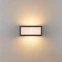 Deko-Light outdoor wall luminaire RILONGO OPEN up / down, square, with lamp socket E27 IP54, graphite grey