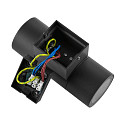 Deko-Light facade spotlight ACHERNAR UP & DOWN 2 flames, cylindrical, with lamp socket GU10 IP65, dark grey