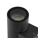 Deko-Light facade spotlight ACHERNAR UP & DOWN 2 flames, cylindrical, with lamp socket GU10 IP65, dark grey
